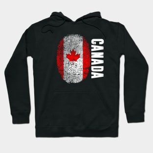 Canada Flag Fingerprint My Story DNA Canadian Hoodie